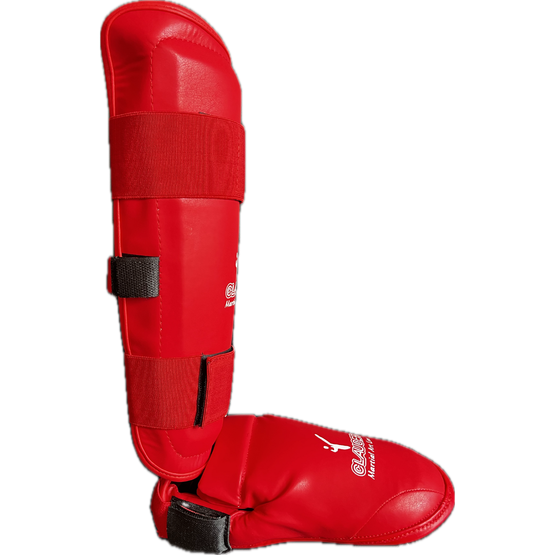 Espinilleras Rojas para Karate