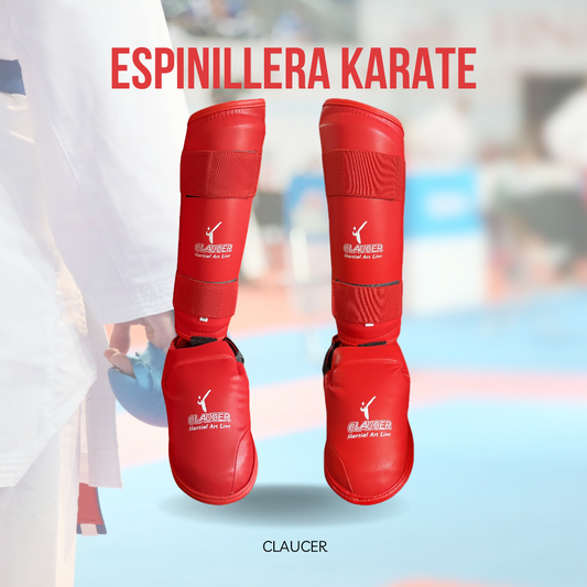 Espinilleras Rojas para Karate