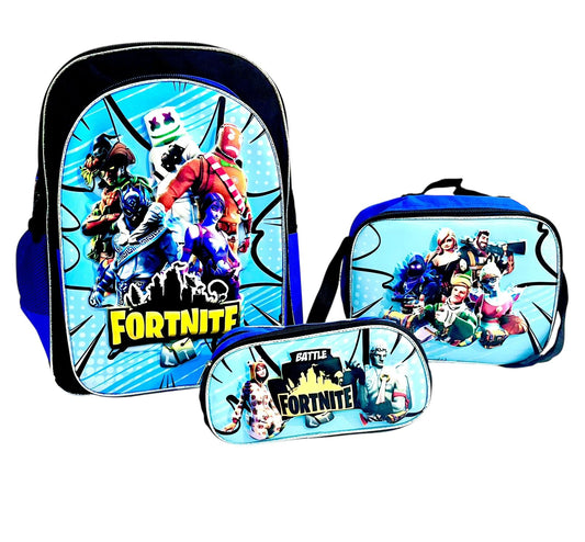 Combo Infantil: Mochila + Lonchera + Estuche para Útiles