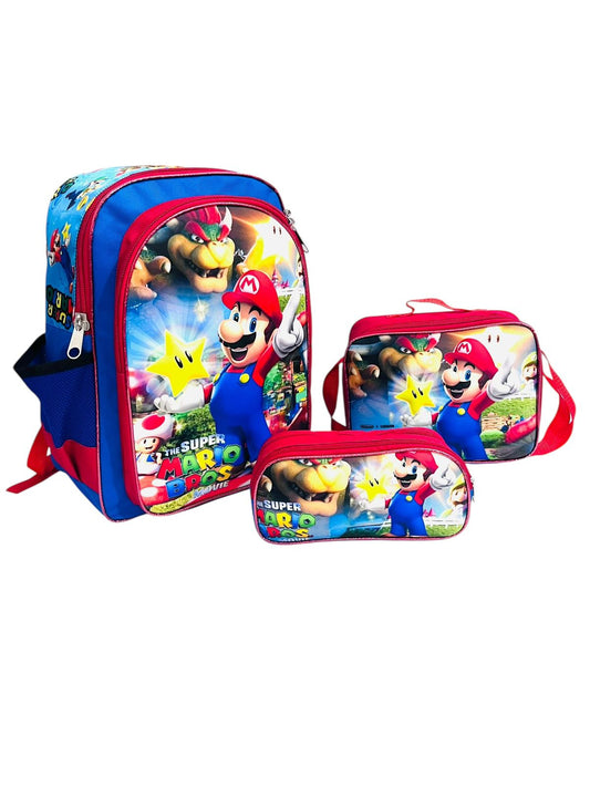 Combo Infantil: Mochila + Lonchera + Estuche para Útiles